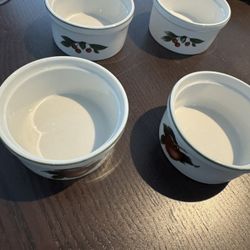 CADES COVE Citation 3-3/8" Ramekins Individual Casserole Baking Soufflé Dishes - Set Of 4