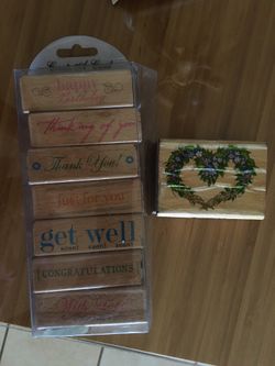 GREETING CARD rubber STAMPS