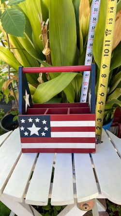 Utensil holder 🇺🇸 Forth Of July Wood Utensil holder