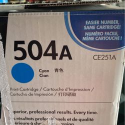 HP 504A Cyan Standard Yield Toner Cartridge (CE251A)