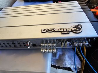 US AMPS MERLIN  MD41 4 CHANNEL BASS/HIGH  AMPLIFIER