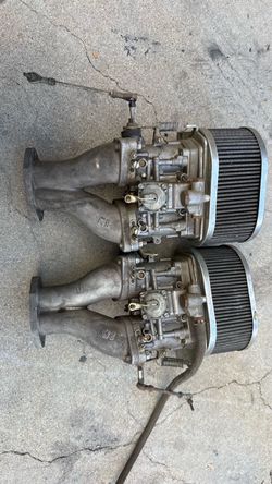 Vintage Vw carbs set up with linkage