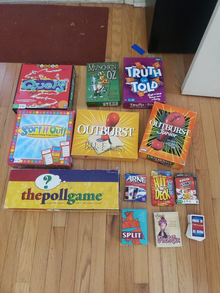 Lot Of Board And Card Games