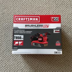 CRAFTSMAN V20 RP 20-Volt Brushless Variable Speed Belt Cordless Sander with Dust 