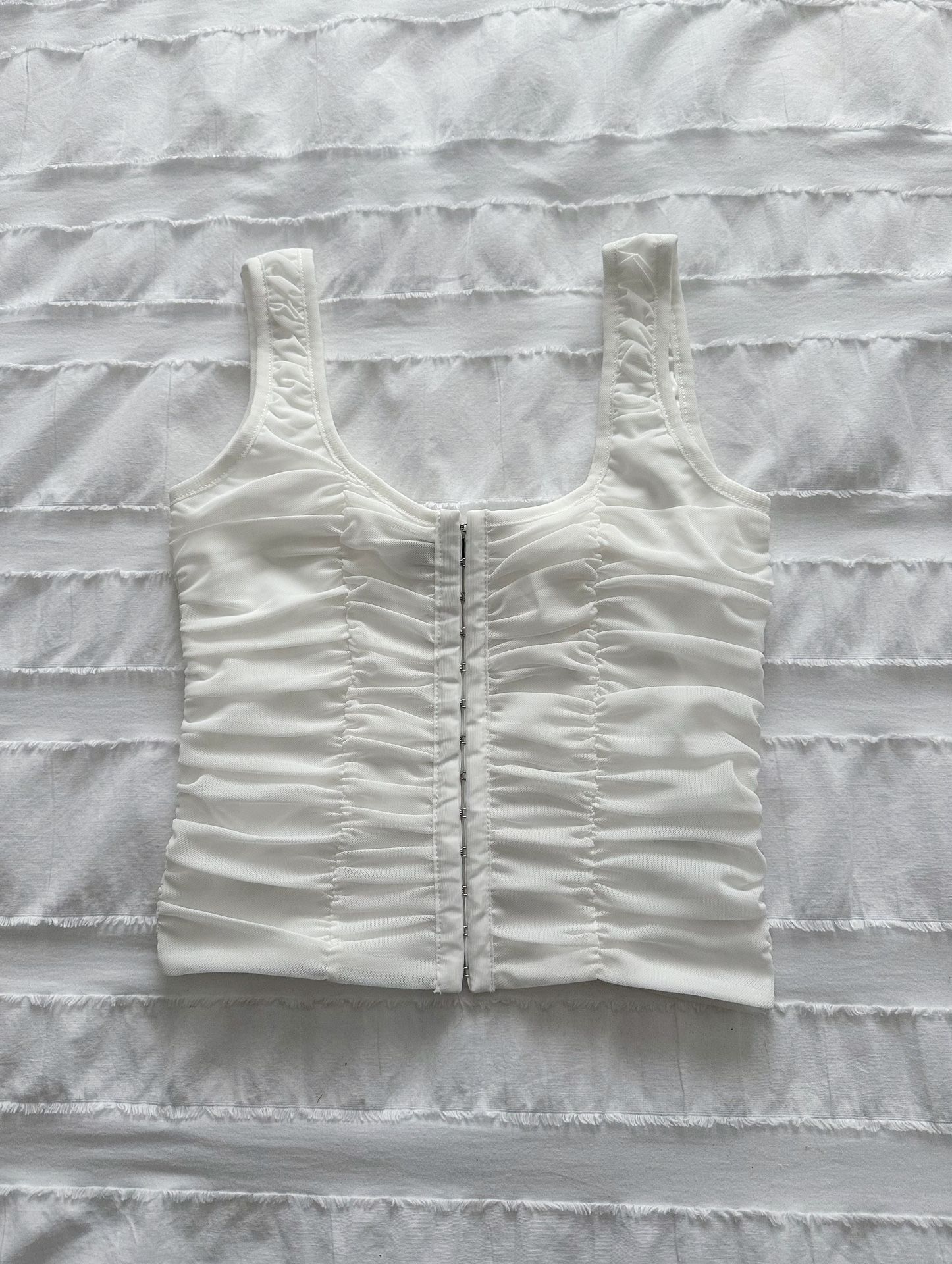 White Corset/Buckle Up Top
