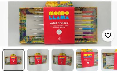 7pc Artist Paintbrush Set  - Mondo Llama 