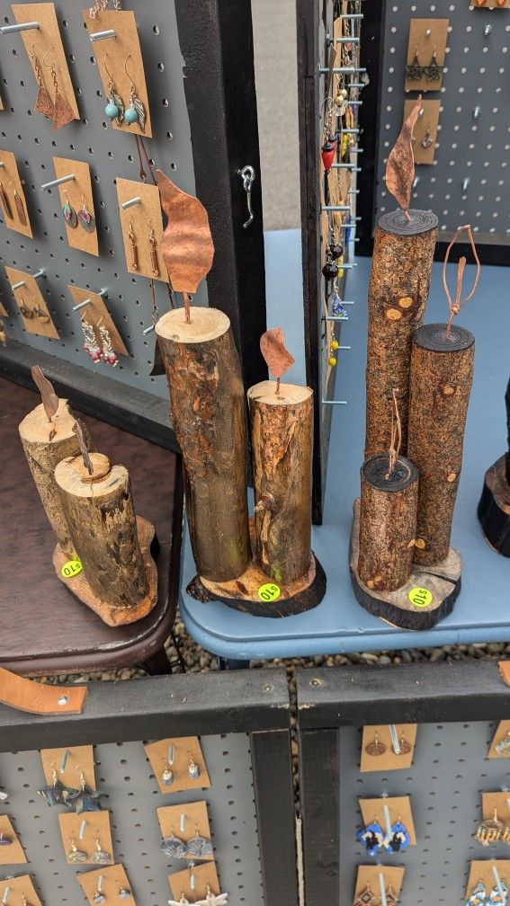 Wood And Copper Candles