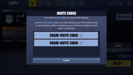 Fortnite mobile code