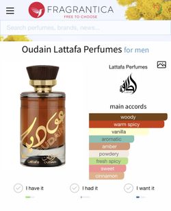 Oudain Lattafa Perfumes for men