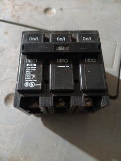 3 Phase 240 Volts C360 Or Br360 Type Breaker  60 Amps Good Working Condition 