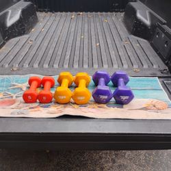 SET  OF  DUMBBELLS  (PAIRS OF)  :  5s   10s  12s 