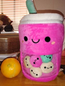 BOBA TEA PLUSH w/ BABY BOBA BALLS
