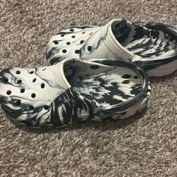 Black And White Crocs