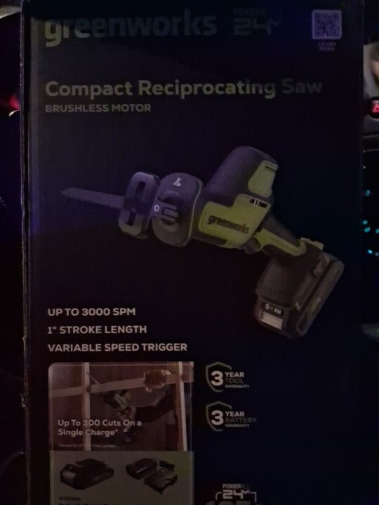 GREENWORKS COMPACT CORDLESS SAW