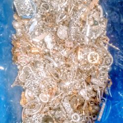 7 lbs of unassorted jewelry & charms