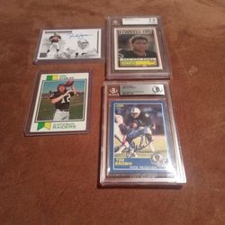 Oakland Raiders Hall Of Famers Rookie Autographs..Tim Brown,Ken Stabler, Marcus Allen,..Rich Gannon..Rookie Autograph S