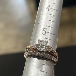 14k 5.3 2.4 CTW Gia Wedding Set