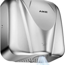 Brand new AIKE Elephant Power Commercial Hand Dryer High Speed Auto Warm Wind, Brushed Stainless Steel Cover AC110V-130V Model AK2812  Originally $135