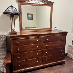 Wood Dresser With Mirror