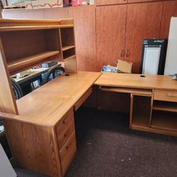 Oak 3 Pc. Office Desk