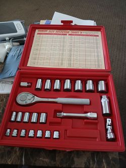 Vintage Fleet Tools Socket Set 24 Piece 1960's