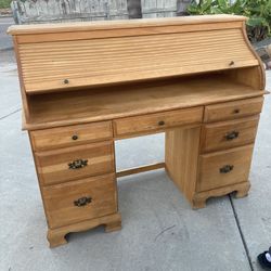 Roll Top Desk Solid Wood