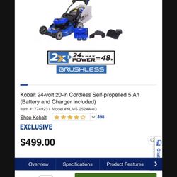 Lawn mower Kobalt