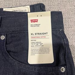 Levi's Wellthread Collection XL Straight Jeans Dark Blue Denim