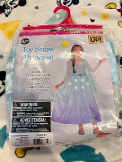 ICY SNOW LIGHTS UP PRINCESS COSTUME SIZE S 4-6