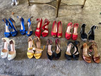 Lot of 9 Pairs Women's Heels