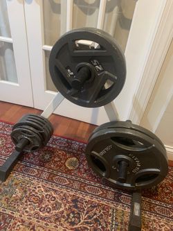 Set of Olympic weights plates