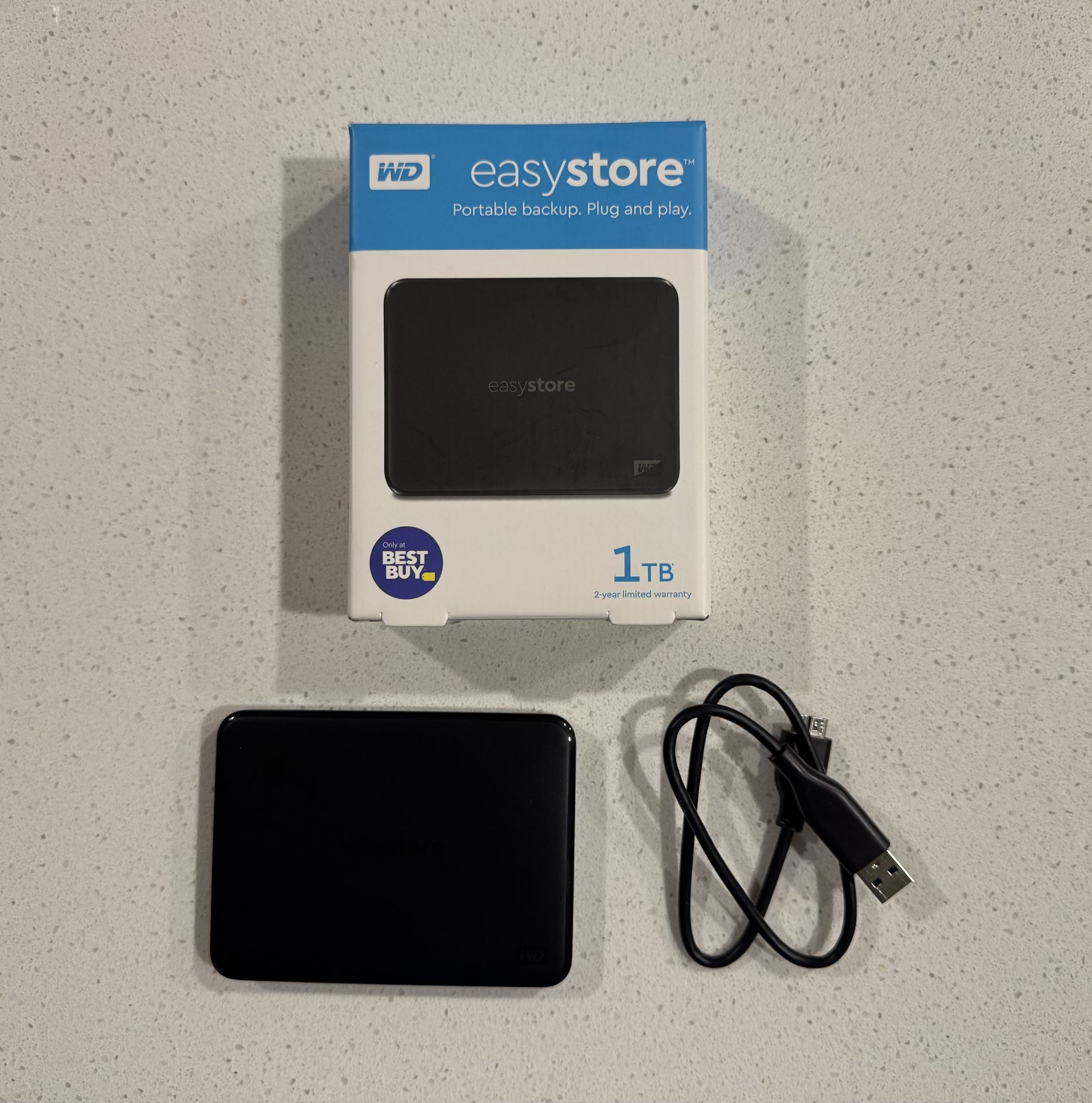 WD Easystore 1TB Portable External Hard Drive