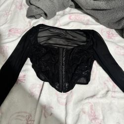 Black Cropped Shirt 
