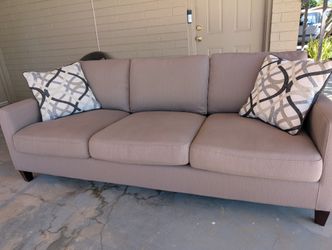 Cost Plus World Market Tan sofa couch