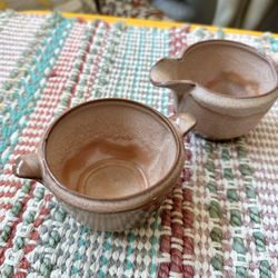 Vintage Frankoma Sugar & Creamer Bowls