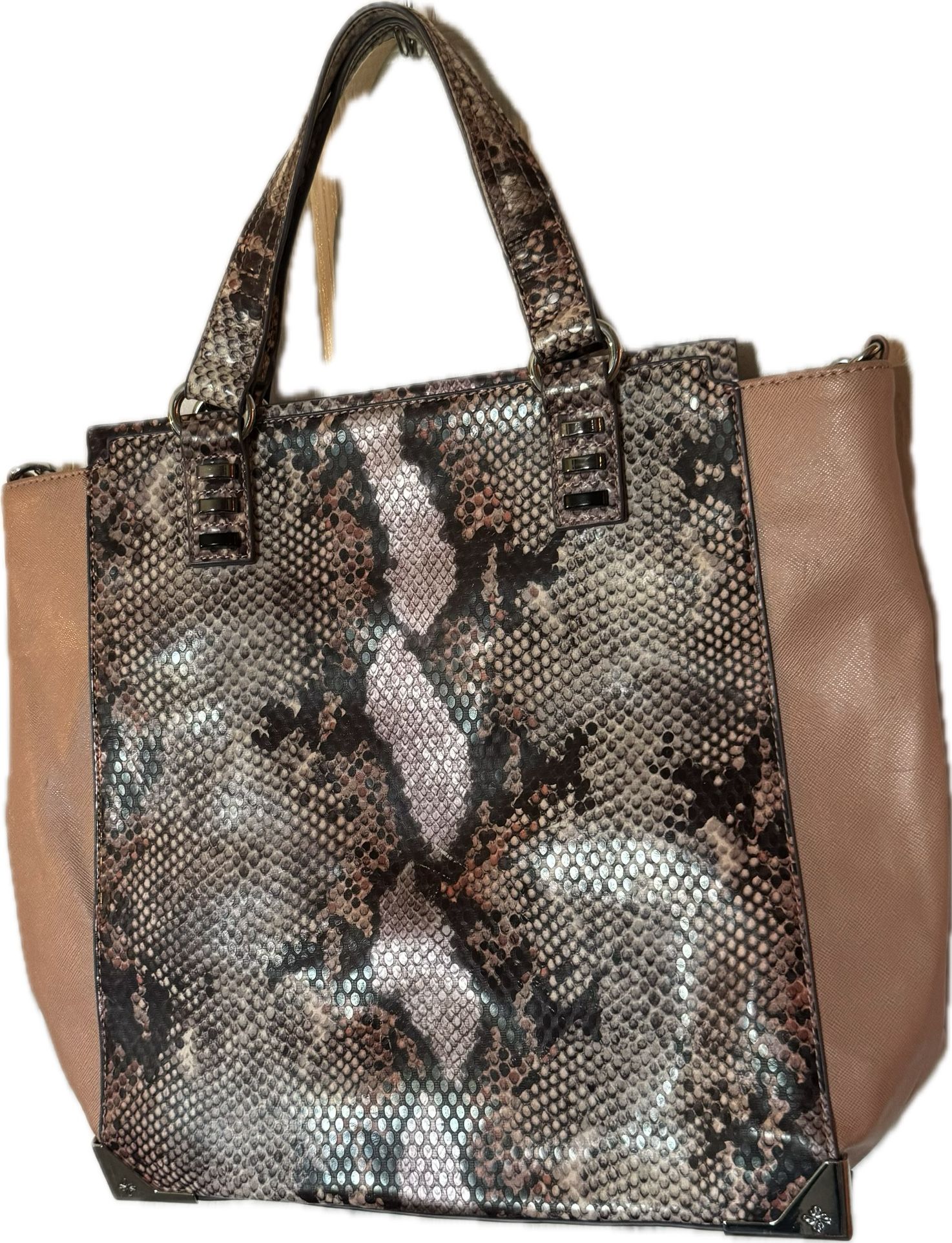 SIMPLY VERA WANG mauve snake print women's handbag purse