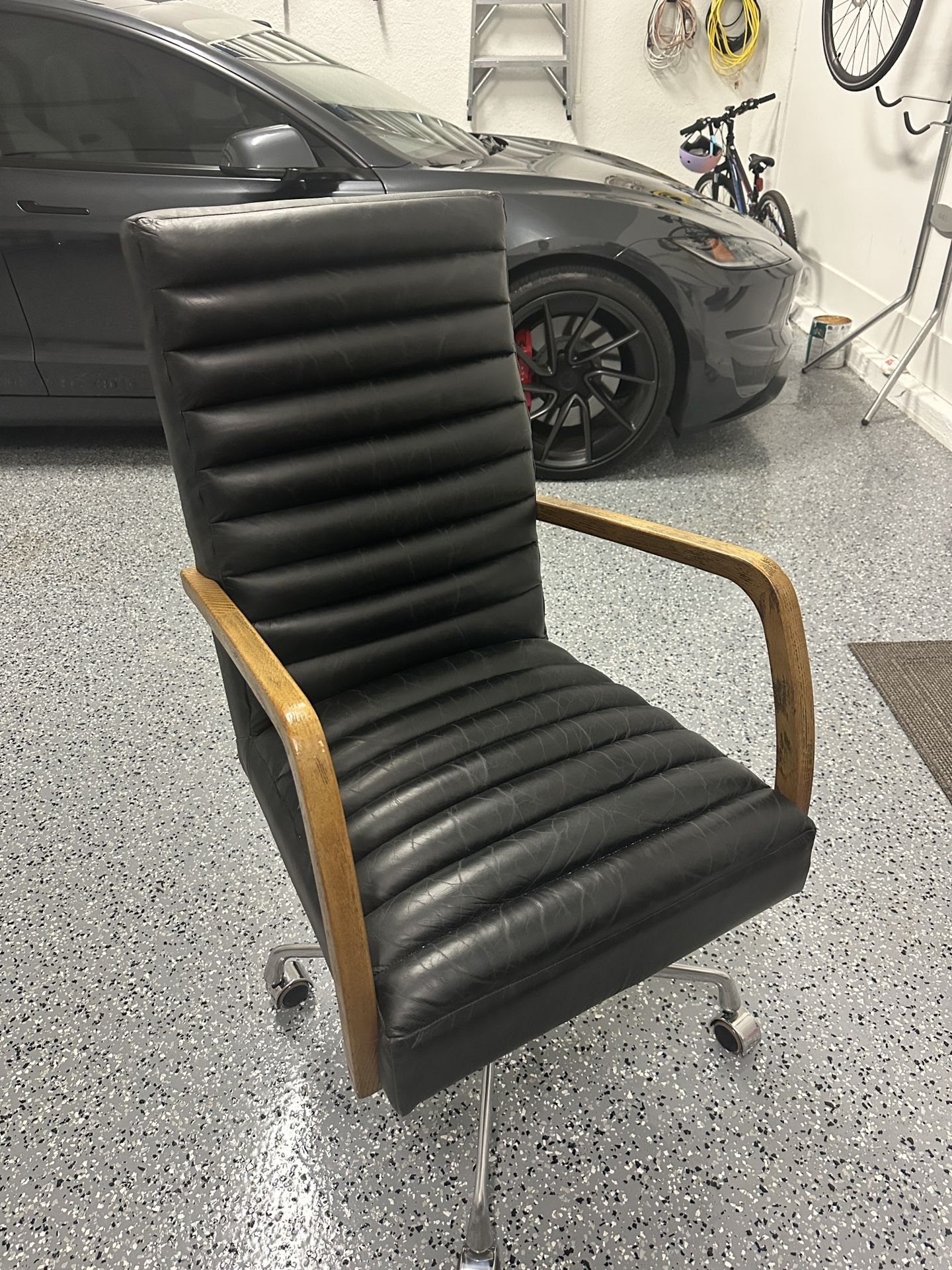 Four Hands Bryson Leather Swivel Executive Chair