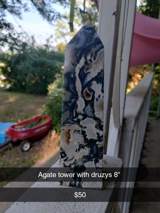 Agate Tower With Druzys