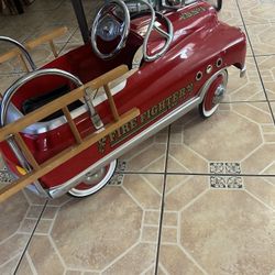 Fire Truck And Lady Pink Pedal Cars 