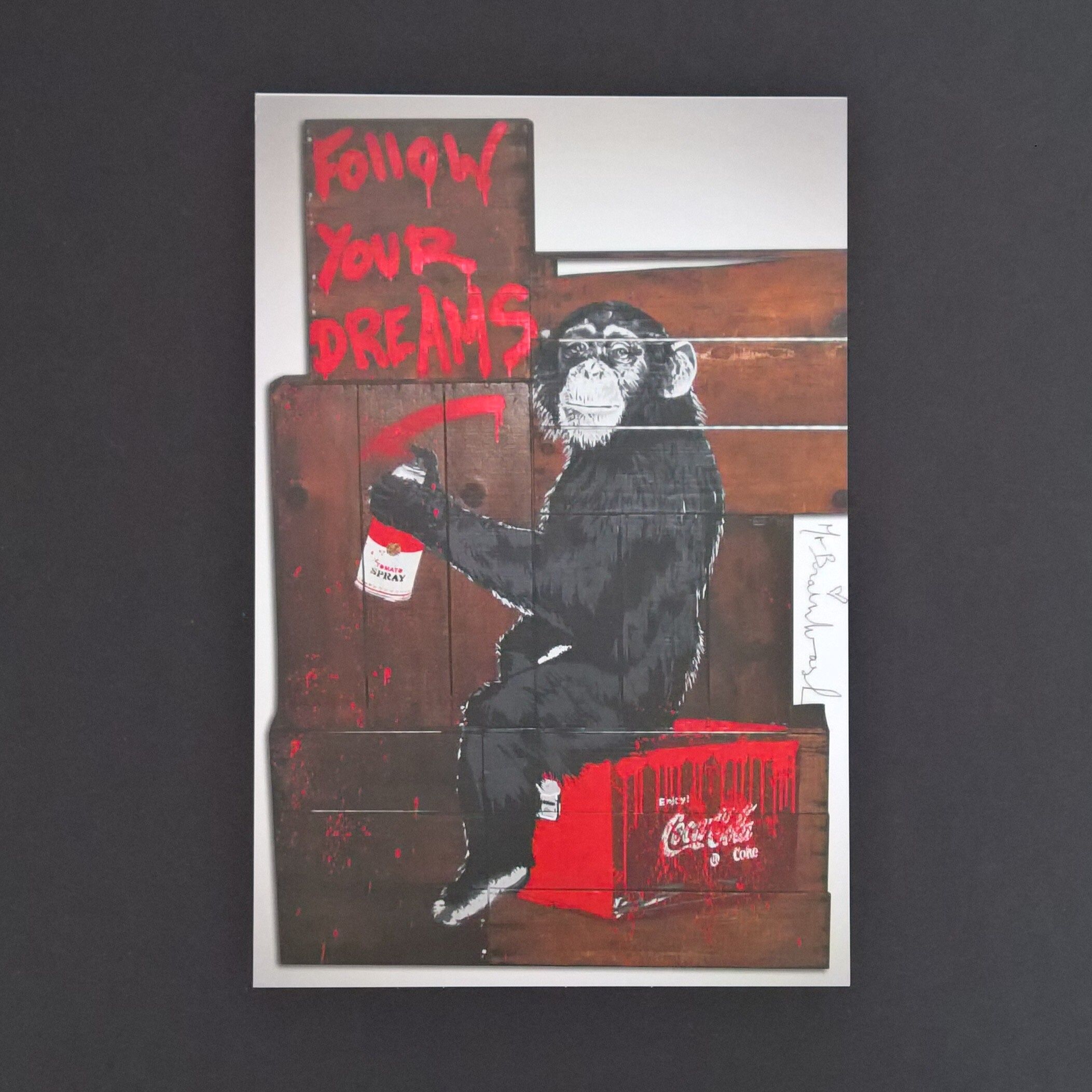 Mr. Brainwash Follow Your Dreams LA Art Show Event Promo Postcard 2011