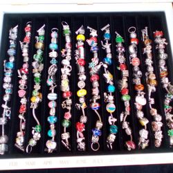 Willabee And Ward 12 Month Charm Bracelet Set With Various Charms And Ear Rings