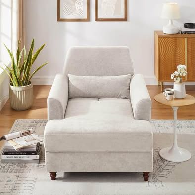 New Oversized Sofa Recliner Chaise Lounge Chair with Adjustable Backrest, Accent Chair Deep Seat