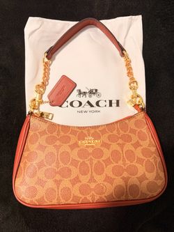 Coach Signature Shoulder Bag with Chain Strap