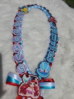 Kids Promotion Day Leis, Graduation Leis, Graduation Money Lei, Ariel Graduation Lei, Little Mermaid Lei, Kidsl eis