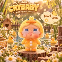 POP MART CRYBABY Crying Again Series – Duck You Vinyl Face Plush