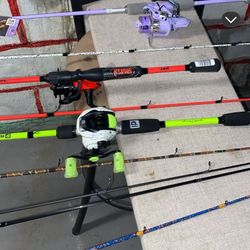 Bait Casters, Spinning Real Poles Included Brand New