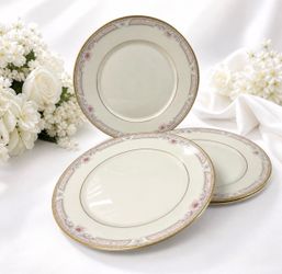 Lenox Bellaire Montclair Collection Set of 4 Salad Plates 8.25” USA Gold Trim