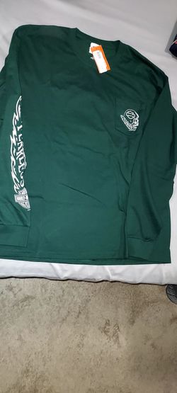 Harley Davidson mens XL green long sleeve shirt