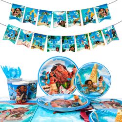 86pcs Moana Party Tableware Set (New, Unopened)