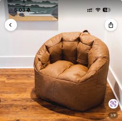 Vegan leather Bean Bag Chair with massage function